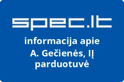 A. Gečienės, IĮ parduotuvė