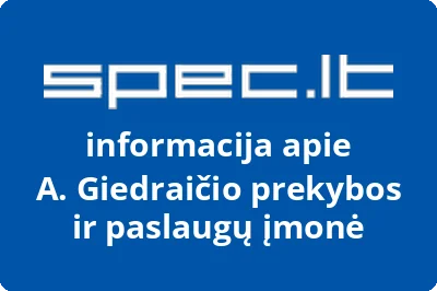 A. Giedraičio prekybos ir paslaugų įmonė