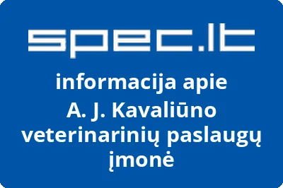 A. J. Kavaliūno veterinarinių paslaugų įmonė