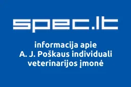 A. J. Poškaus individuali veterinarijos įmonė | spec.lt