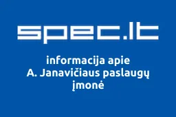 A. Janavičiaus paslaugų įmonė | spec.lt