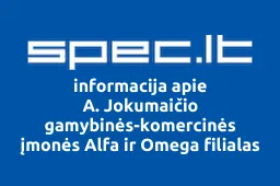 A. Jokumaičio gamybinės-komercinės įmonės Alfa ir Omega filialas Neringoje | spec.lt
