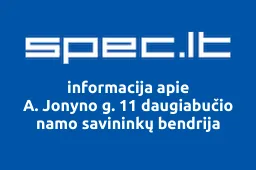 A. Jonyno g. 11 daugiabučio namo savininkų bendrija | spec.lt