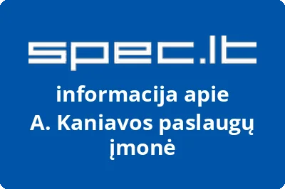 A. Kaniavos įmonė