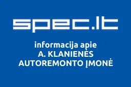 A. KLANIENĖS AUTOREMONTO ĮMONĖ iliustracija