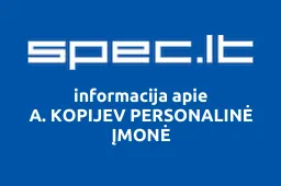 A. KOPIJEV PERSONALINĖ ĮMONĖ iliustracija