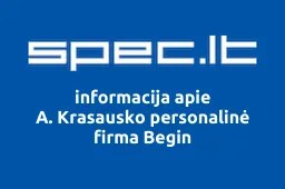 A. Krasausko personalinė firma Begin | spec.lt