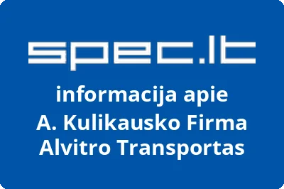 A. KULIKAUSKO FIRMA ALVITRO TRANSPORTAS