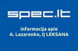 A. Lazarenko, IĮ LEKSANA | spec.lt