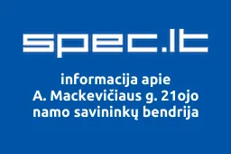 A. Mackevičiaus g. 21ojo namo savininkų bendrija | spec.lt