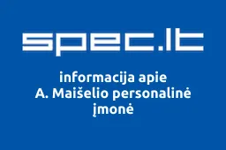 A. Maišelio personalinė įmonė | spec.lt
