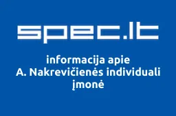 A. Nakrevičienės individuali įmonė | spec.lt