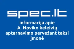 A. Noviko keleivių aptarnavimo pervežant taksi įmonė | spec.lt