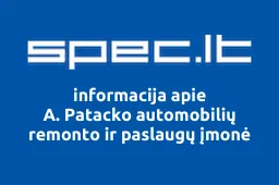 A. Patacko automobilių remonto ir paslaugų įmonė | spec.lt