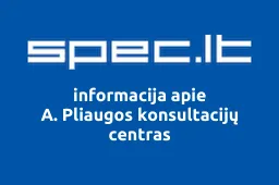 A. Pliaugos konsultacijų centras | spec.lt