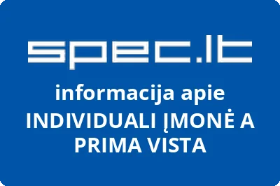 INDIVIDUALI ĮMONĖ A PRIMA VISTA