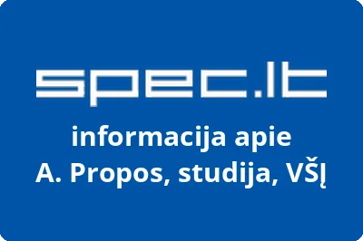 A PROPOS STUDIJA, VŠĮ