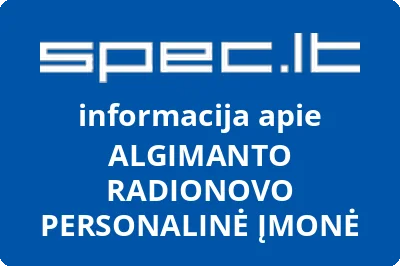 ALGIMANTO RADIONOVO PERSONALINĖ ĮMONĖ