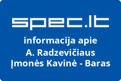 A. Radzevičiaus Įmonės Kavinė - Baras