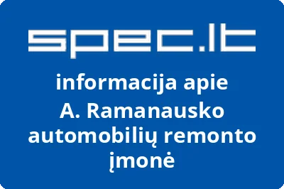 A. Ramanausko automobilių remonto įmonė