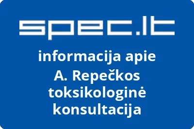 A. Repečkos toksikologinė konsultacija