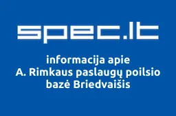 A. Rimkaus paslaugų poilsio bazė Briedvaišis iliustracija