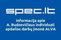 A. Rudzevičiaus individuali apdailos darbų įmonė ALVA | spec.lt