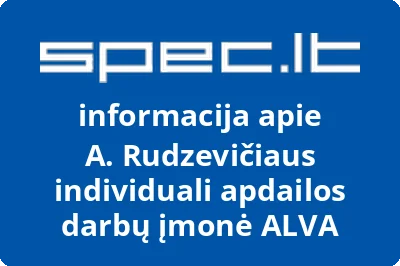 A. Rudzevičiaus individuali apdailos darbų įmonė ALVA