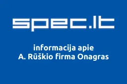 A. Rūškio firma Onagras | spec.lt