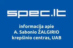 A. Sabonio ŽALGIRIO krepšinio centras, UAB
