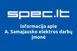 A. Samajausko elektros darbų įmonė | spec.lt