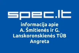 A. Šmitienės ir G. Lanskoronskienės TŪB Angreta iliustracija