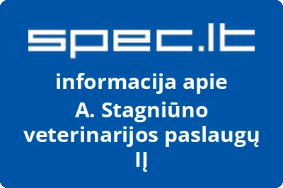 A. Stagniūno veterinarijos paslaugų įmonė
