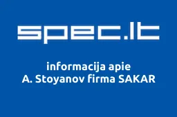 A. Stoyanov firma SAKAR | spec.lt