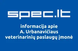 A. Urbanavičiaus veterinarinių paslaugų įmonė | spec.lt