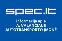 A. VALANČIAUS AUTOTRANSPORTO ĮMONĖ iliustracija