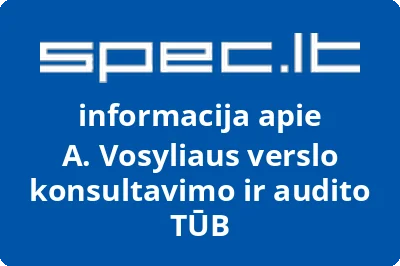 A. Vosyliaus verslo konsultavimo ir audito, TŪB