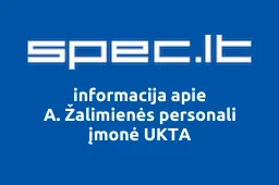 A. Žalimienės personali įmonė UKTA | spec.lt