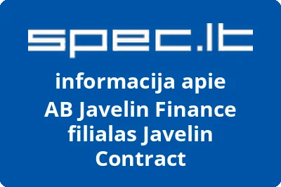 Javelin Finance filialas Javelin Contract, AB