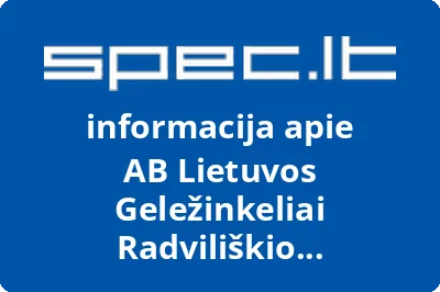 Lietuvos Geležinkeliai Radviliškio Lokomotyvų Depo Profesinė Sąjunga, AB | spec.lt