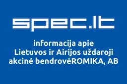 Lietuvos ir Airijos uždaroji akcinė bendrovėROMIKA, AB iliustracija
