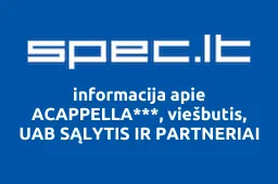 ACAPPELLA***, viešbutis, UAB SĄLYTIS IR PARTNERIAI | spec.lt
