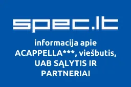 ACAPPELLA***, viešbutis, UAB SĄLYTIS IR PARTNERIAI