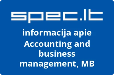 Accounting and business management, MB