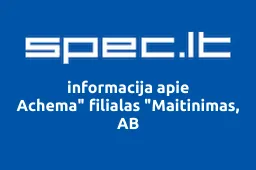 Achema" filialas "Maitinimas, AB | spec.lt