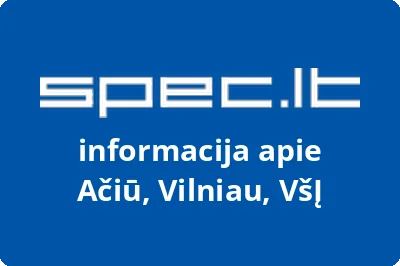 Ačiū, Vilniau, VŠĮ