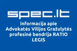 Advokatės Vilijos Gražulytės profesinė bendrija RATIO LEGIS | spec.lt