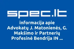 Advokatų J. Matonienės, G. Makšimo ir Partnerių Profesinė Bendrija IN Corpore | spec.lt