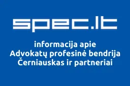 Advokatų profesinė bendrija Černiauskas ir partneriai | spec.lt