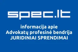 Advokatų profesinė bendrija JURIDINIAI SPRENDIMAI | spec.lt
